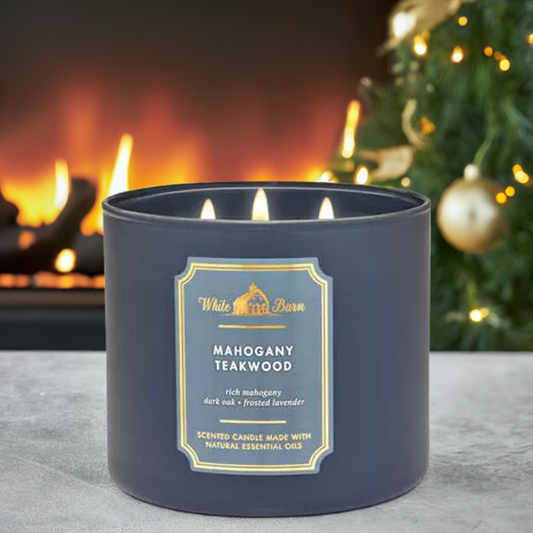 Mohagony Teakwood - Scented Candle (3-Wick)