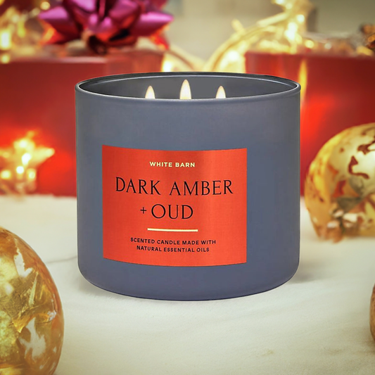 Dark Amber & Oud - Scented Candle (3-Wick)
